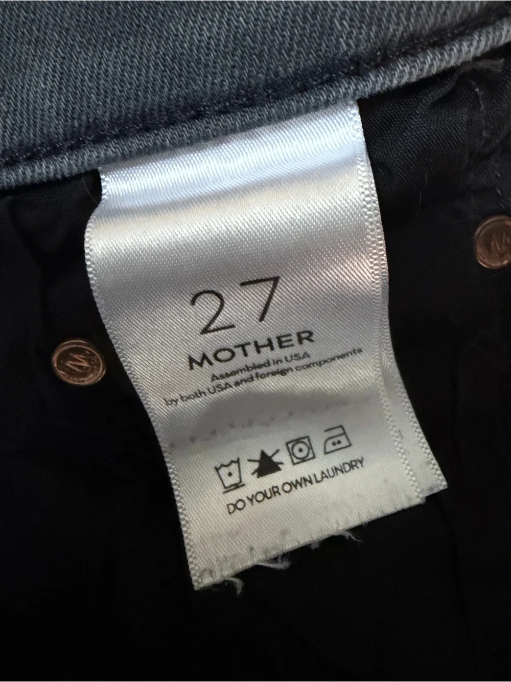 MOTHER Charcoal Denim Shorts